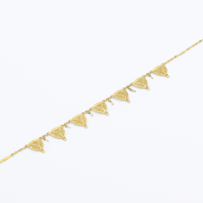 Collier filigrane en or et perles fines